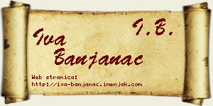 Iva Banjanac vizit kartica